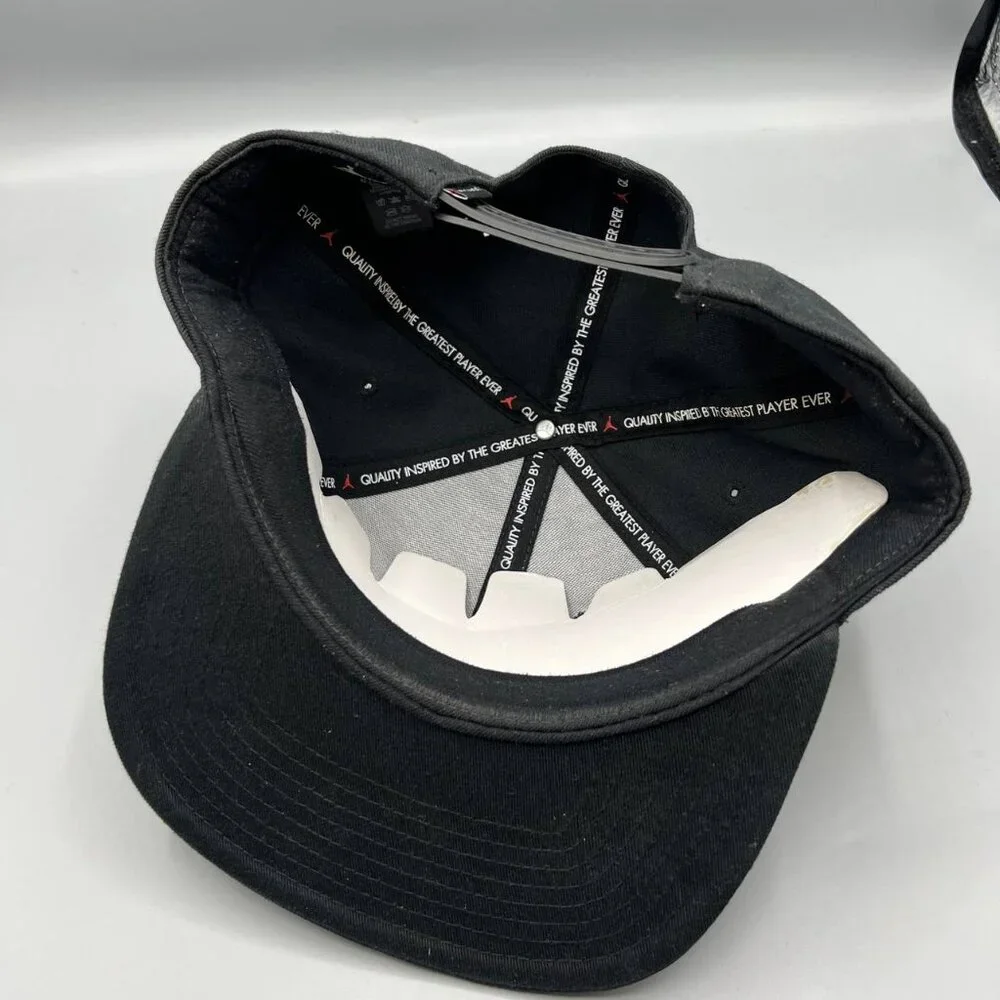Air Jordan Hat Men Black Embroidered Jumpman Gold Logo Snap‎ Back Cap